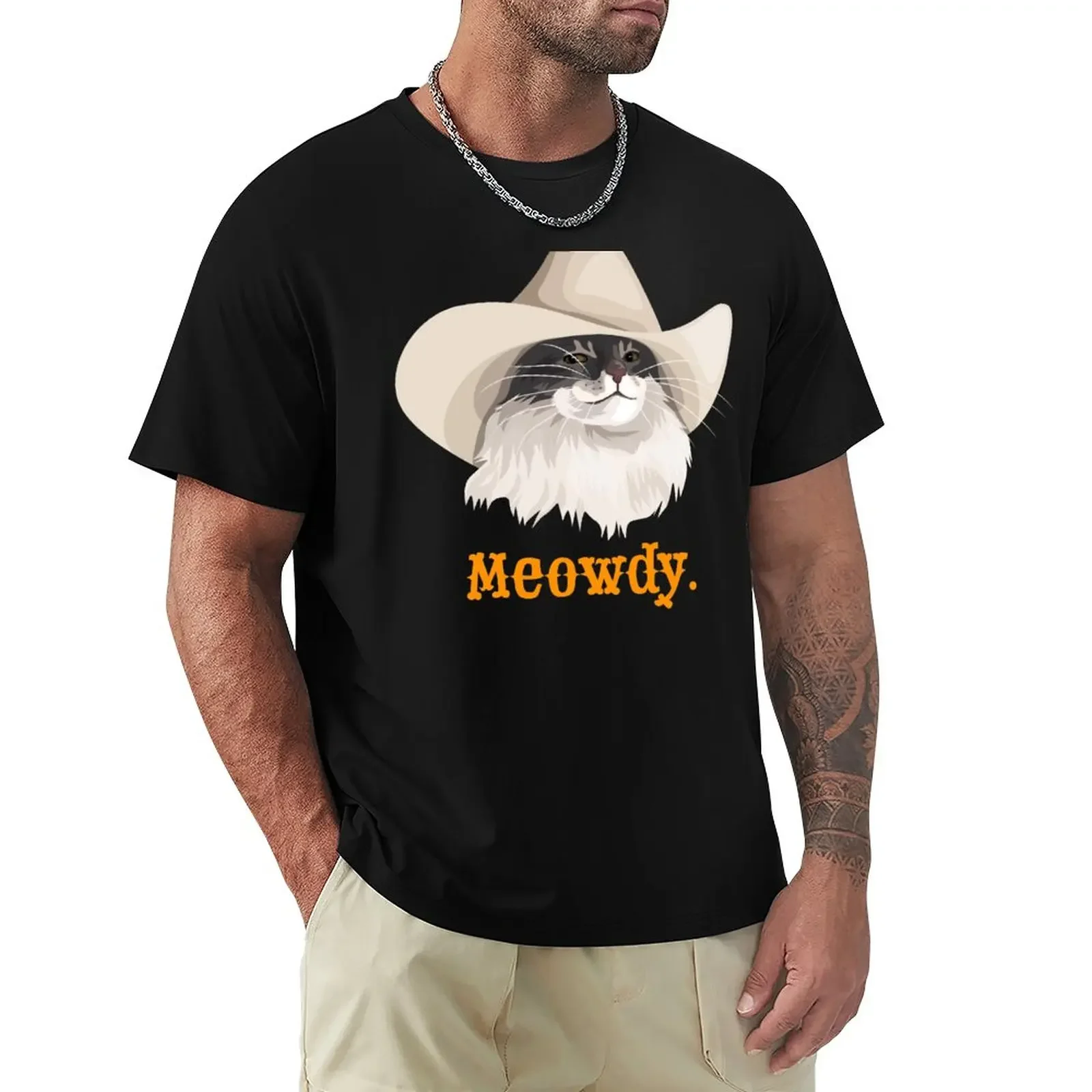 Meowdy, кошка в ковбойском чехле, футболка с мемом, эстетическая одежда, кавайная одежда, мужская одежда
Meowdy, кошка в ковбойском чехле, футболка с мемом, эстетическая одежда, кавайная одежда, мужская одежда
