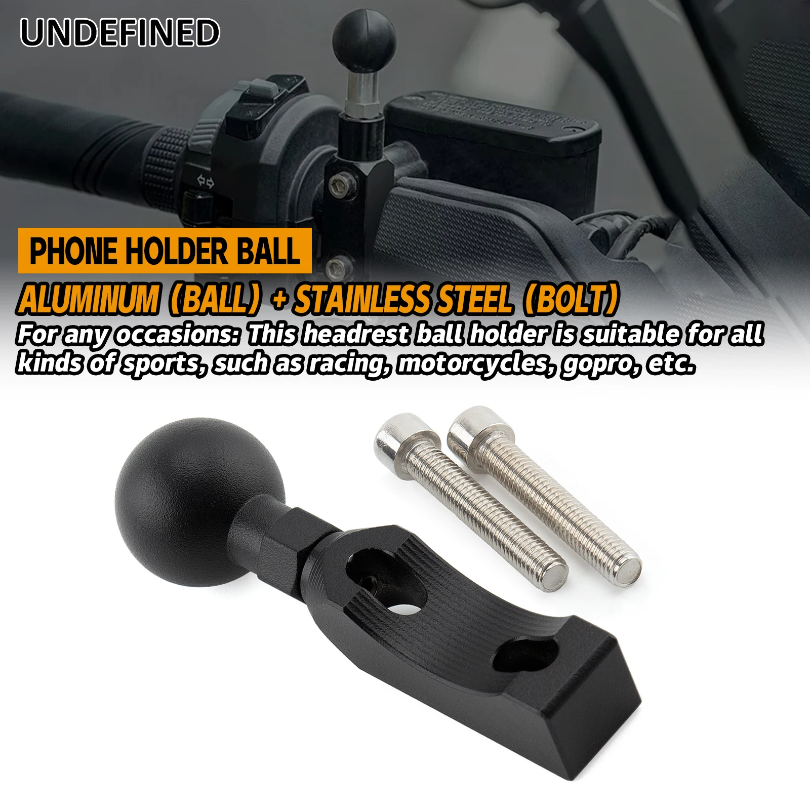 Motorcycle Phone Holder Ball Clamp Mount Handlebar Rearview Mirror Bracket For Racing GoPro Phone Accessories 360° Rotation
Motorcycle Phone Holder Ball Clamp Mount Handlebar Rearview Mirror Bracket For Racing GoPro Phone Accessories 360° Rotation