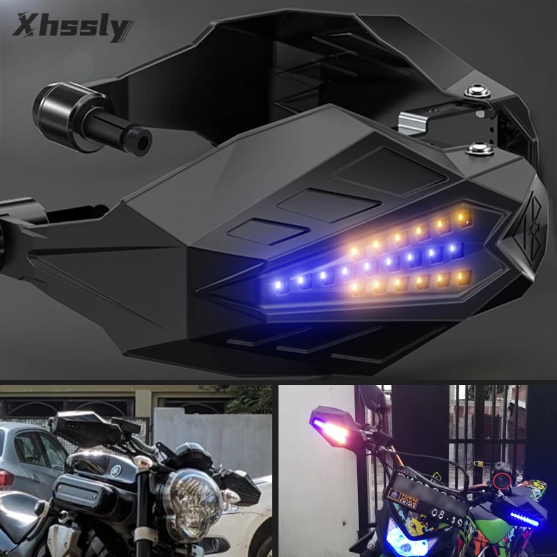 

Motorcycle Hand Guards Handle Protector LED Handguard Windshield For YAMAHA Mt 03 V Star 650 Vstar 650 Xt 600 Xt 660 R3 2019