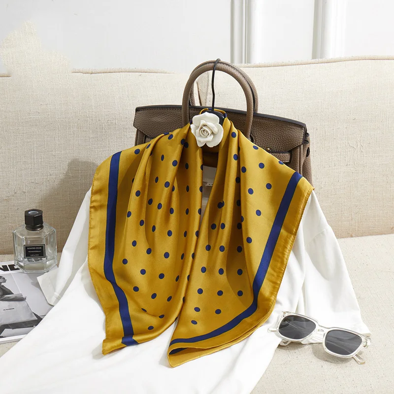 Satin Printed Polka Dots Korean Sweet Women's Shawl Rayon Soft Fashion Neck Brace 70*70 CM Four Seasons Beach Tourism Scarf B18
Satin Printed Polka Dots Korean Sweet Women's Shawl Rayon Soft Fashion Neck Brace 70*70 CM Four Seasons Beach Tourism Scarf B18