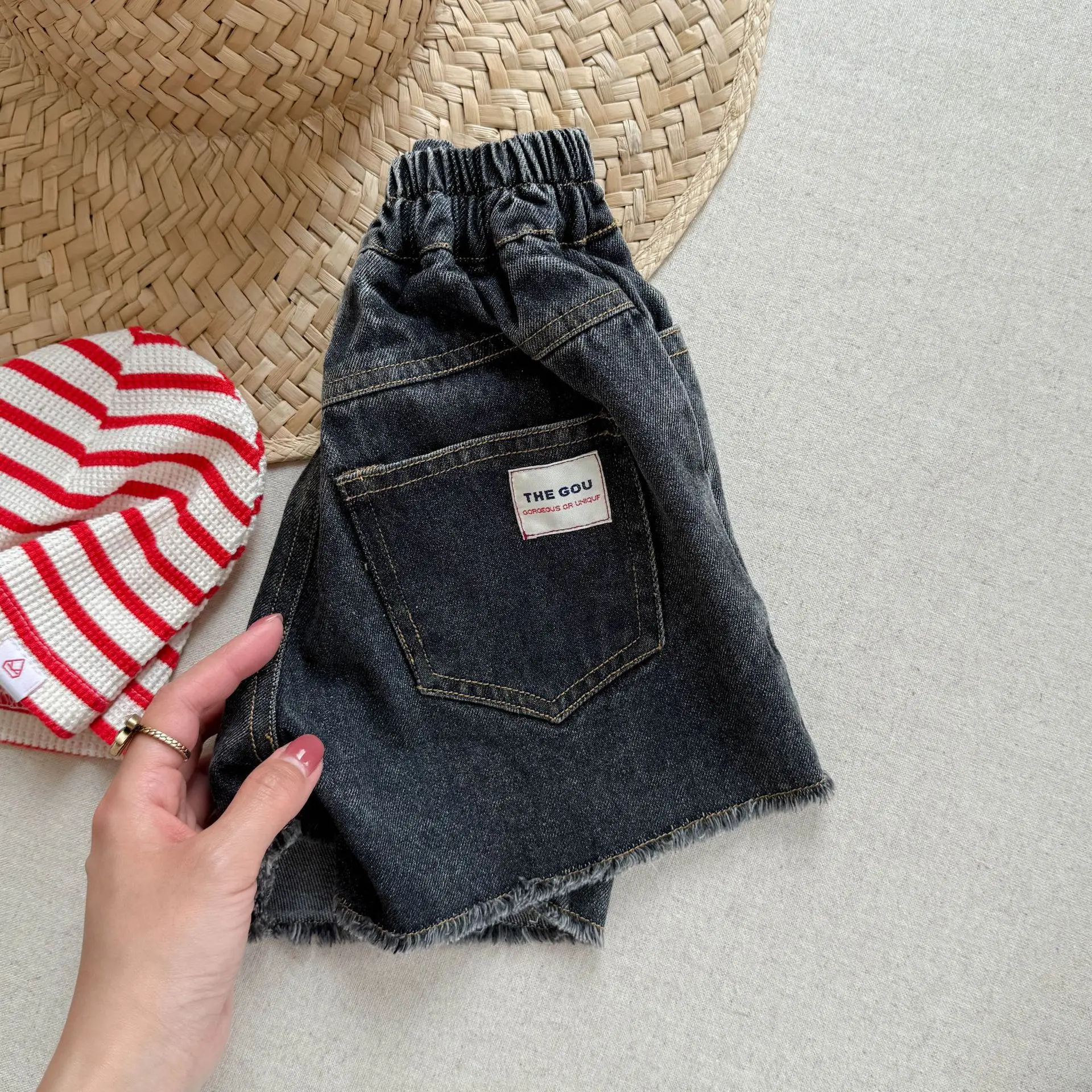 2025 Summer New Girls Denim Shorts Children Casual Pants Loose Boys Jeans Solid Color Baby Shorts Kids Clothes 32 S87fa34a2955b4b47b87ff53e741cde15n