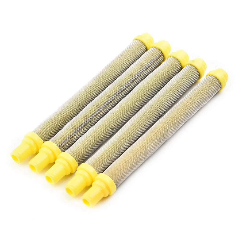 

5pcs 304 Stainless Steel 100Mesh Airless Spray Tool YELLOW Filter Insert Spraying Machine Accessories Diameter 10.5mm