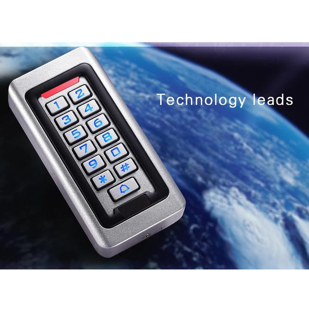 

IP68 Waterproof Backlight RFID card Standalone Access Control Reader Keypad 2000 Users 125KHz EM Card Door Opener System