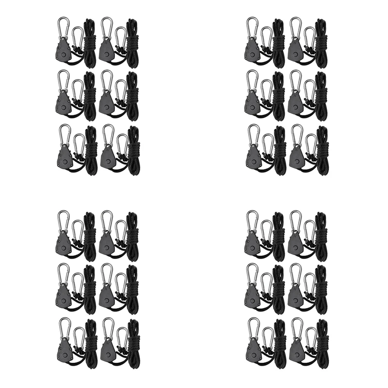 24Pcs 1/8 Inch Heavy-Duty Adjustable Growth Light Ratchet Rope Hanger, Used For Gardening Of Growing Lamps
24Pcs 1/8 Inch Heavy-Duty Adjustable Growth Light Ratchet Rope Hanger, Used For Gardening Of Growing Lamps