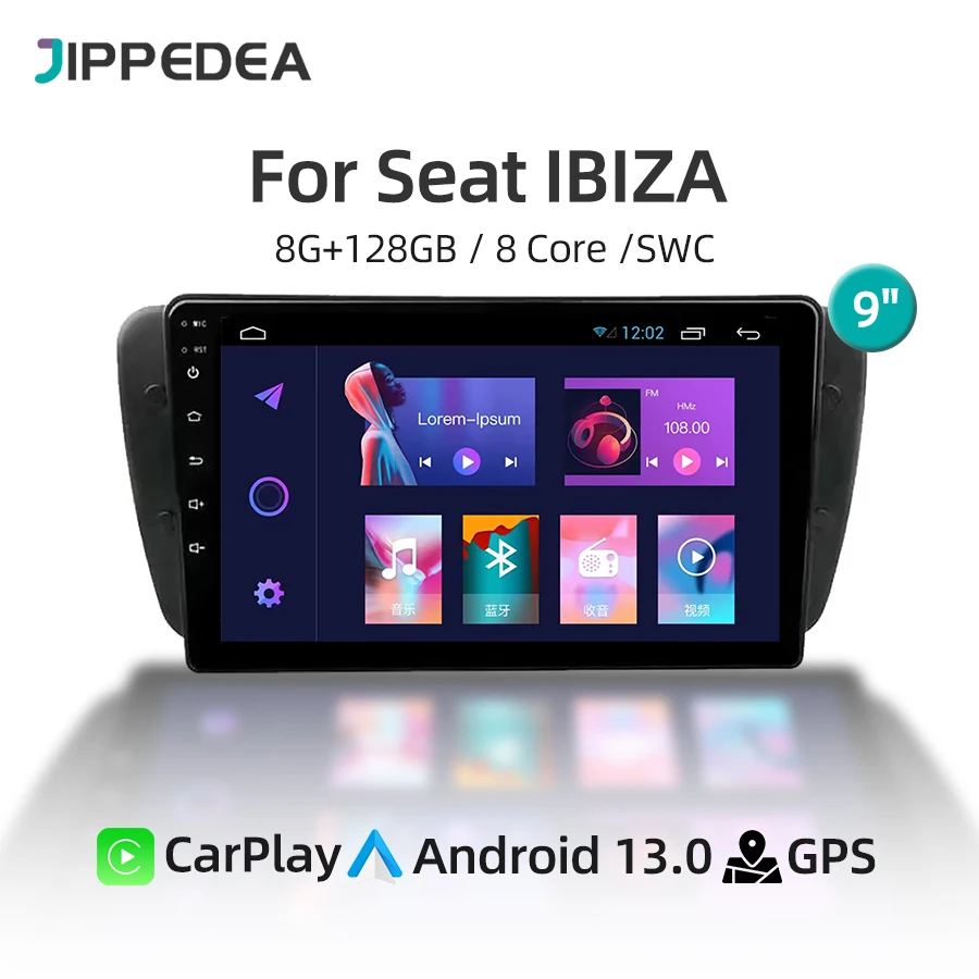 Автомобильный мультимедийный плеер CarPlay, 9 дюймов, Android 13, 8 Гб 128 ГБ, GPS-навигация, 4G, Wi-Fi, Bluetooth, RDS, DSP, автомобильное радио для SEAT IBIZA 2009-2013
Автомобильный мультимедийный плеер CarPlay, 9 дюймов, Android 13, 8 Гб 128 ГБ, GPS-навигация, 4G, Wi-Fi, Bluetooth, RDS, DSP, автомобильное радио для SEAT IBIZA 2009-2013
