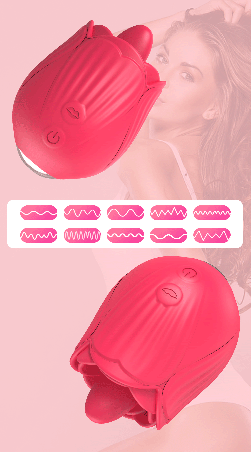 Powerful Rose Vibrator Female Clitoris Stimulator Tongue Oral Licking Female Masturbator Good Nipple Sex Toys for Women Adult 18 Powerful Rose Vibrator Female Clitoris Stimulator Tongue Oral Licking Female Masturbator Good Nipple Sex Toys for Women Adult 18