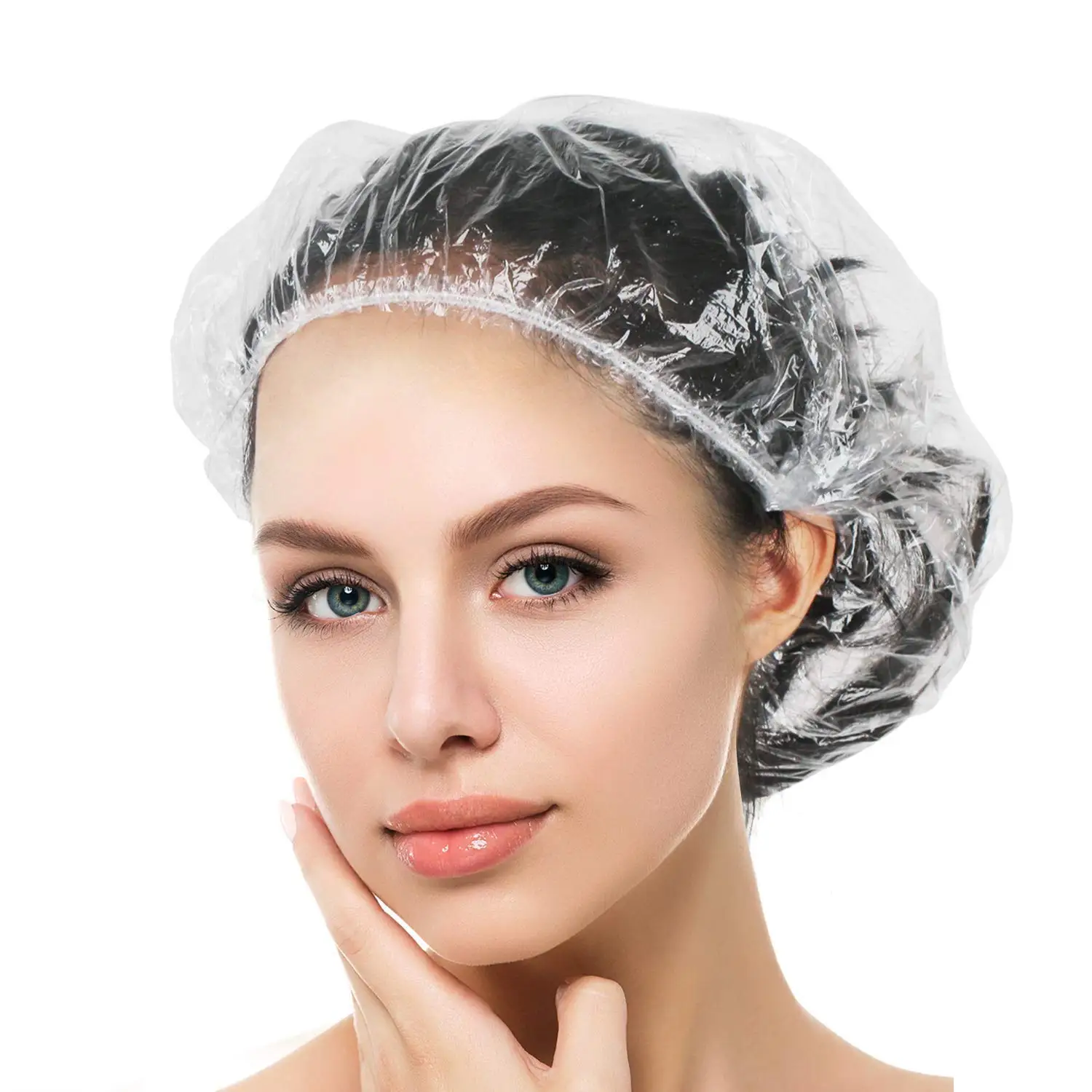 100pcs 15 Inch Waterproof Thickening Elastic Clear Bathing Cap Salon Hotel Travel Disposable Plastic PE Shower Cap for Unisex
100pcs 15 Inch Waterproof Thickening Elastic Clear Bathing Cap Salon Hotel Travel Disposable Plastic PE Shower Cap for Unisex