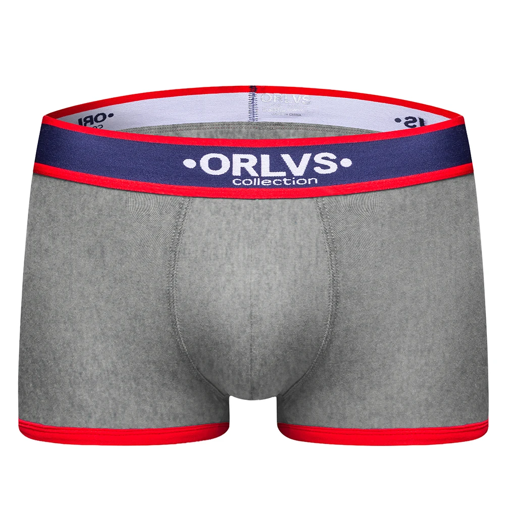 

ORLVS Mens Boxer Breathable Cotton Brand Underwear Sexy Panties Short Underpants Male Cueca Boxershorts Soft Slip Boxers Men