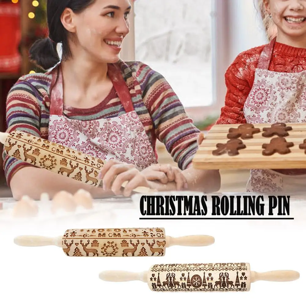 1pc Wood Christmas Printing Rolling Pin Carvings Embossing Baking Pastry Cookies Crafts Christmas Kitchen Supplies Pin Roll G7T8
1pc Wood Christmas Printing Rolling Pin Carvings Embossing Baking Pastry Cookies Crafts Christmas Kitchen Supplies Pin Roll G7T8