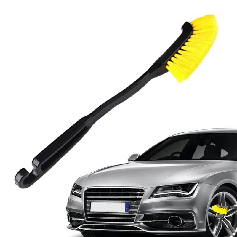 

Car Hub Cleaning Brush Wheels Detailing Cleaning Auto Tire Rim Brush Washing Tools Auto Nylon Bristles Wheel Long-Handle Brush