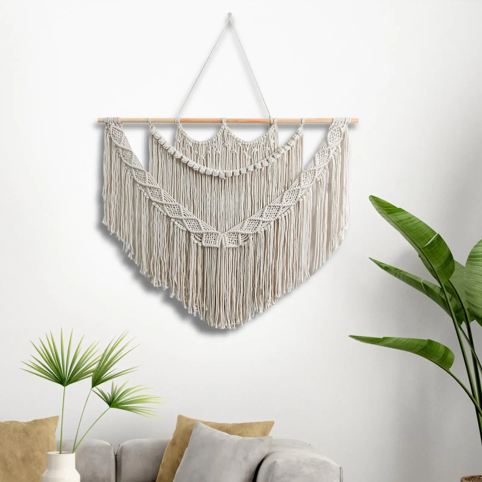 Artisan Macrame Wall Tapestry - Handwoven Boho Decor 2 S880822f6c0d24279aebe4308d3e16a567