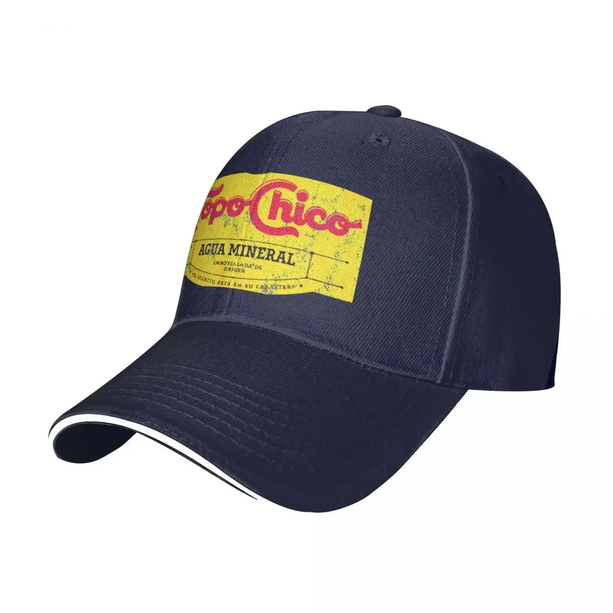 

New Topo Chico agua mineral worn and washed logo (sparkling mineral water) Classic Baseball Cap Big Size Hat Caps For Men'S