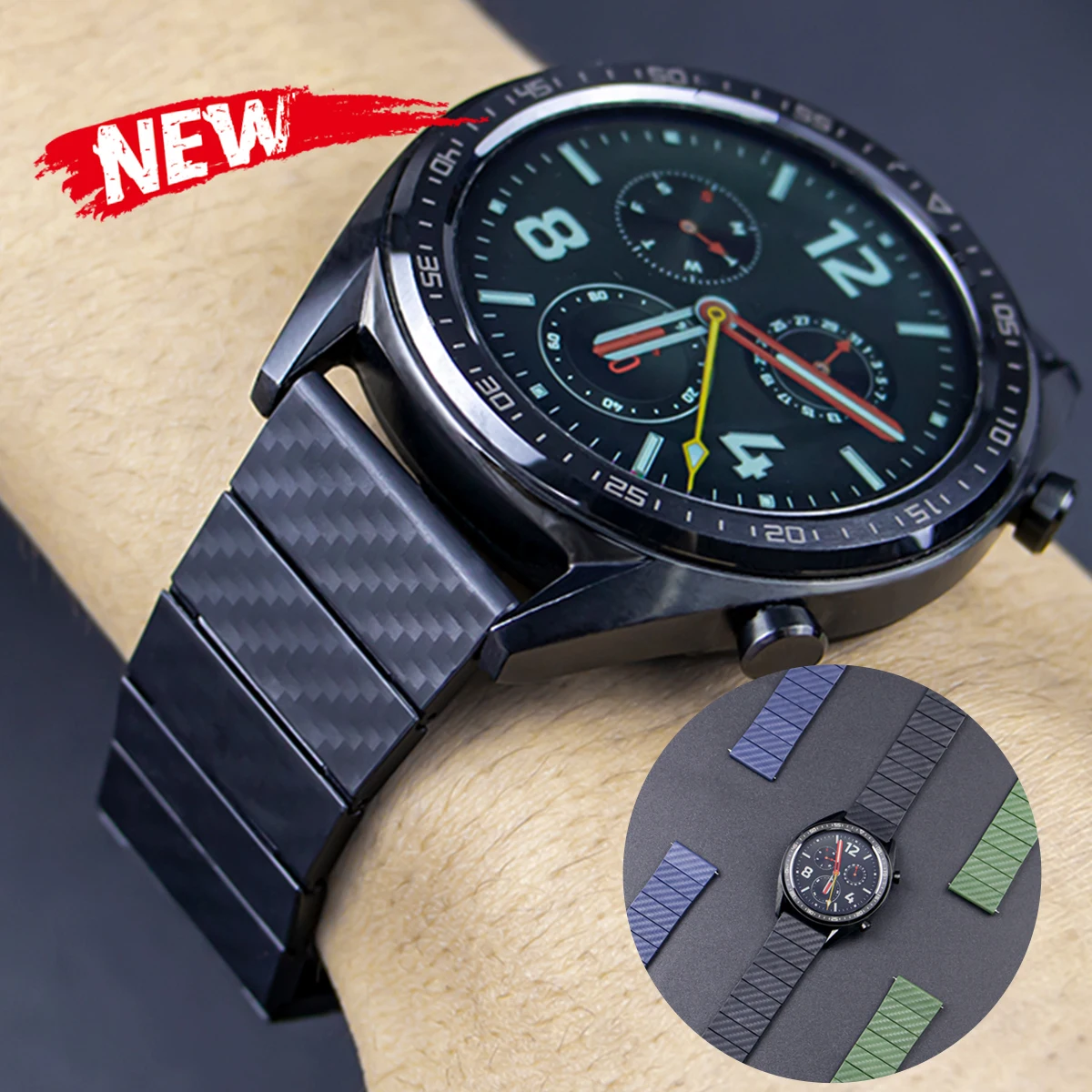 20MM Magnetic Carbon Fiber Strap For Samsung Galaxy Watch 4/5/6 Magnetic Buckle 22MM Bracelet For Huawei Watch 4 GT3 Pro Band
20MM Magnetic Carbon Fiber Strap For Samsung Galaxy Watch 4/5/6 Magnetic Buckle 22MM Bracelet For Huawei Watch 4 GT3 Pro Band