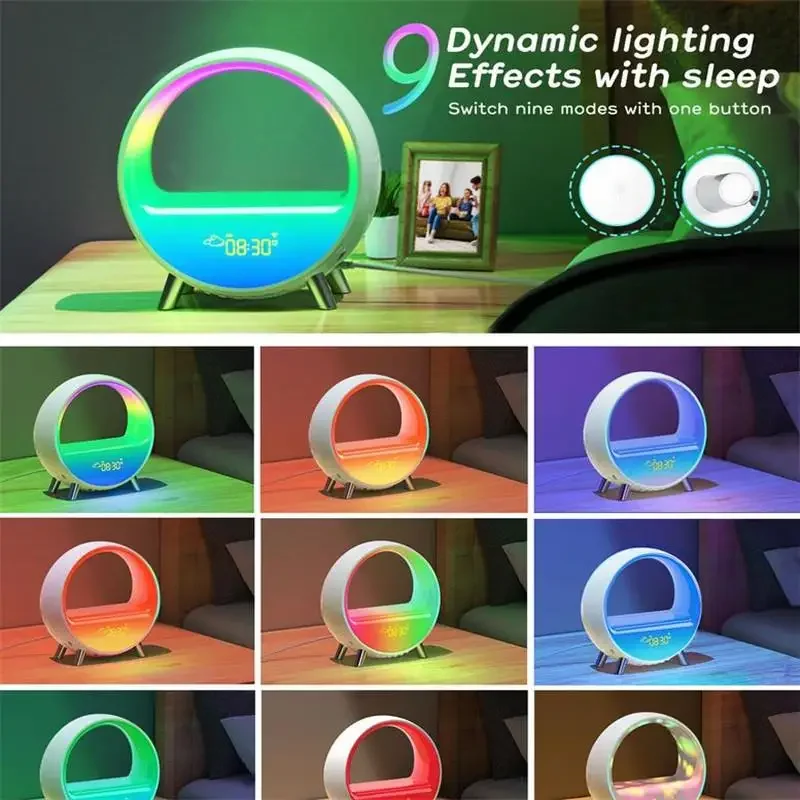 LED Wake up Light Smart Alarm Clock Decorative Colorful Atmosphere Desktop Lamp Bluetooth Control Speaker Bedside Night Light
LED Wake up Light Smart Alarm Clock Decorative Colorful Atmosphere Desktop Lamp Bluetooth Control Speaker Bedside Night Light