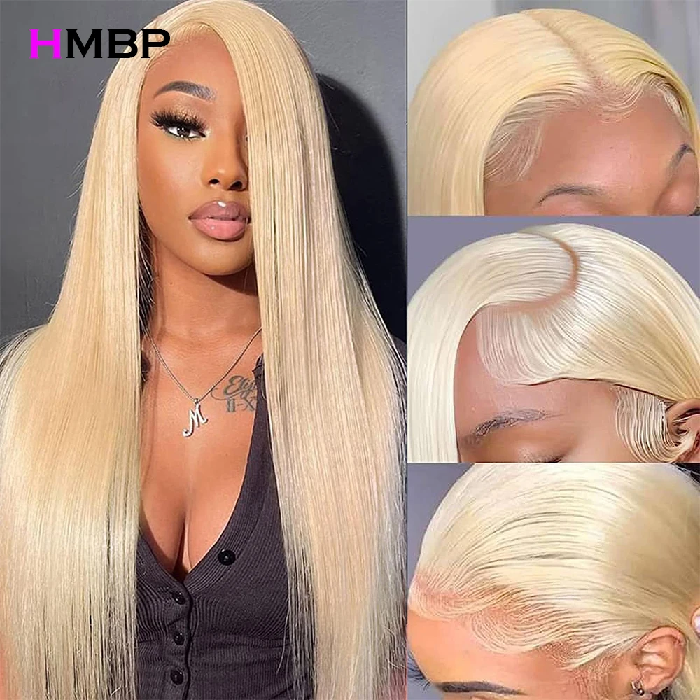 

613 Lace Front Wig Human Hair 13x4 HD Transparent Straight Wig Human Hair Blonde Lace Front Pre Plucked Glueless Wigs Human Hair