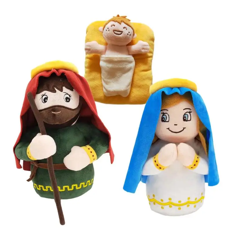 

Плюшевая кукла Иисуса для детей, Классическая мягкая кукла Иисуса, приятная на ощупь домашняя Рождественская декорация, религиозный спасательный домашний подарок на Пасху