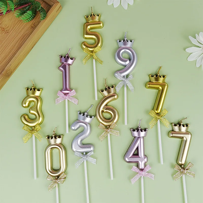 Golden Crown Bowknot Digital Candle Birthday Cake Decoration Valentine's Day Party Candle Decoration
Golden Crown Bowknot Digital Candle Birthday Cake Decoration Valentine's Day Party Candle Decoration