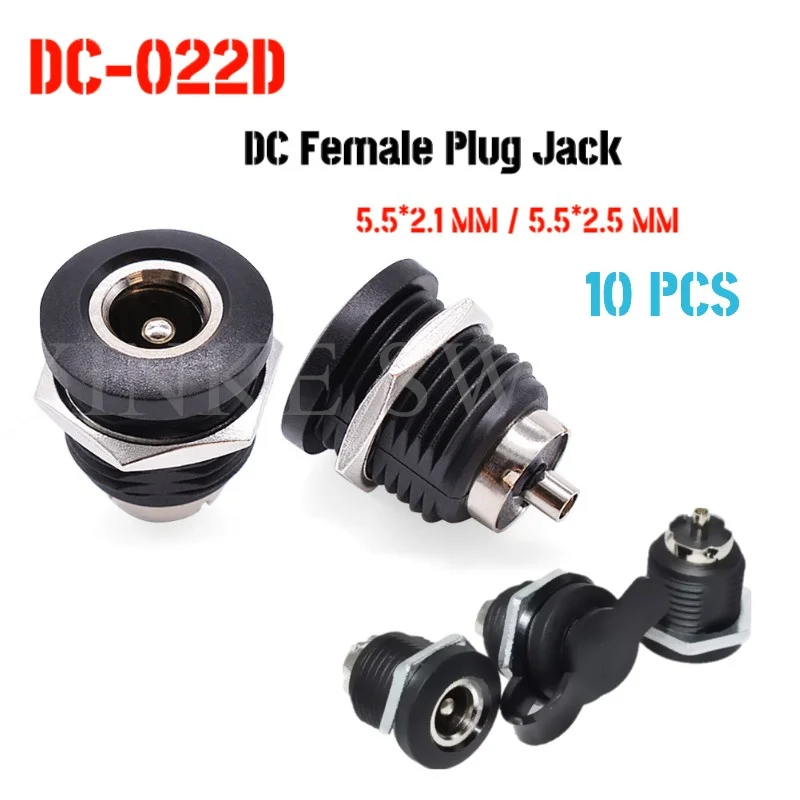 10 pcs DC-022D 5.5*2.1mm / 5.5x2.5mm DC Power Plug Socket Connector With Nut Panel Mounting Jack Adaptor DC-022
10 pcs DC-022D 5.5*2.1mm / 5.5x2.5mm DC Power Plug Socket Connector With Nut Panel Mounting Jack Adaptor DC-022
