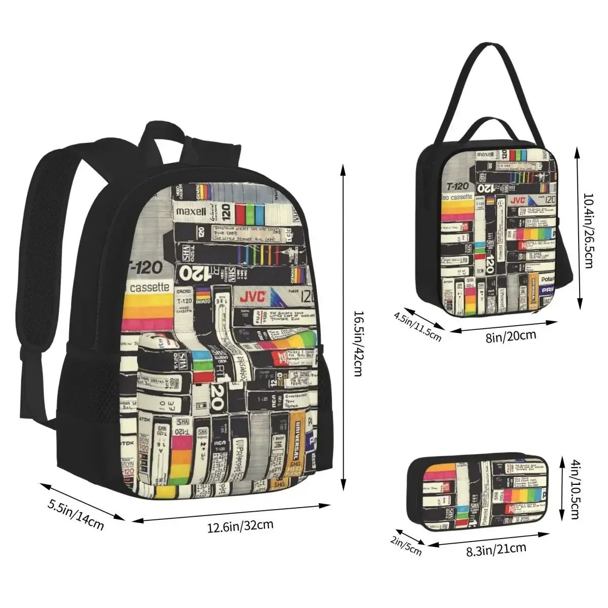 VHS Backpacks Boys Girls Bookbag Students School Bags Cartoon Kids Rucksack Lunch Bag Pen Bag Three-Piece Set
VHS Backpacks Boys Girls Bookbag Students School Bags Cartoon Kids Rucksack Lunch Bag Pen Bag Three-Piece Set