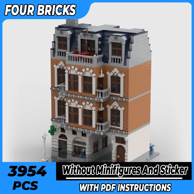 Moc Building Bricks Street View Model Old Town Pharmacy Technology Modular Blocks Gifts Toys For Children DIY Sets Assembly
Moc Building Bricks Street View Model Old Town Pharmacy Technology Modular Blocks Gifts Toys For Children DIY Sets Assembly