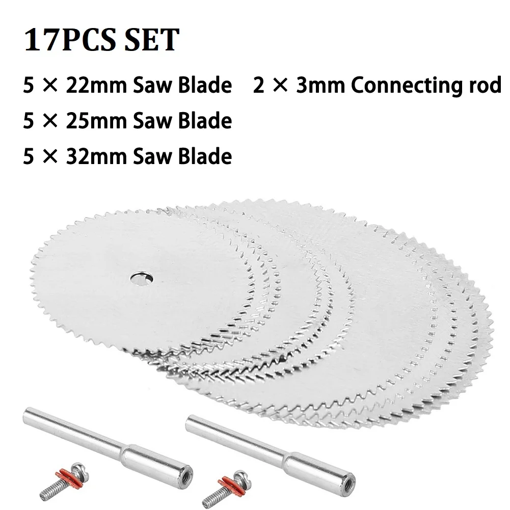 

17pcs Mini Circular Saw Blades Cutting Discs Rotary Tool Electric Grinding 22/25/32mm HSS Saw Blade Power Tool Accessories