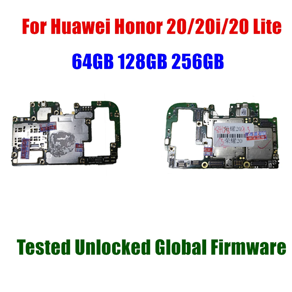 

Original Work Well Unlocked For Huawei Honor 20 20i 20 Lite Motherboard Mainboard Main Circuits Flex Cable Logic Board