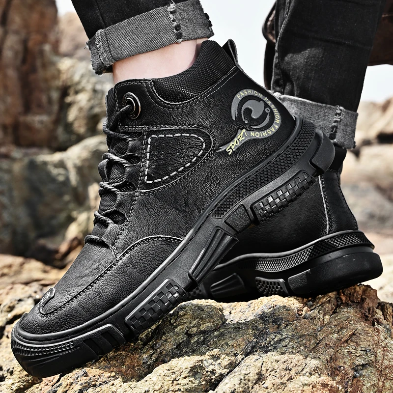 Military Ankle Boots Men Outdoor Genuine Leather Tactical Combat Man Boots Army Hunting Work Boots For Men Shoes Casual Bot 
Military Ankle Boots Men Outdoor Genuine Leather Tactical Combat Man Boots Army Hunting Work Boots For Men Shoes Casual Bot