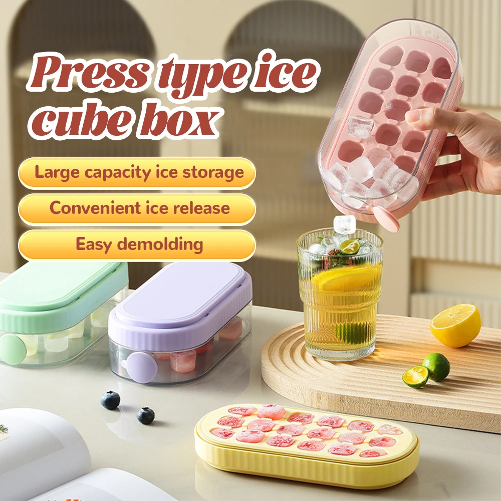 Silicone Ice Mold with Removable Lid Easy-Release For Cocktail Freezer Kitchen Tools Press Ice Making Mold Summer Ice Maker
Silicone Ice Mold with Removable Lid Easy-Release For Cocktail Freezer Kitchen Tools Press Ice Making Mold Summer Ice Maker