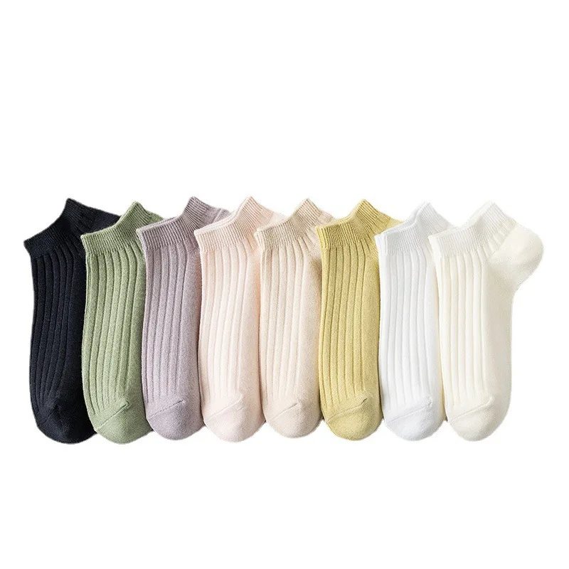 

New Ladies Socks Deodorant Antibacterial Cotton Socks Macarons Color Demix Socks Women