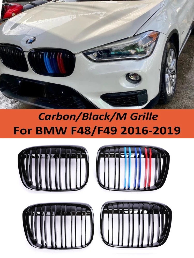 

For BMW X1 Series F48 F49 Front Kidney Bumper Grille Golss Black Facelift Grill Hood 2016-2019 SDrive20i SDrive18i Accessories