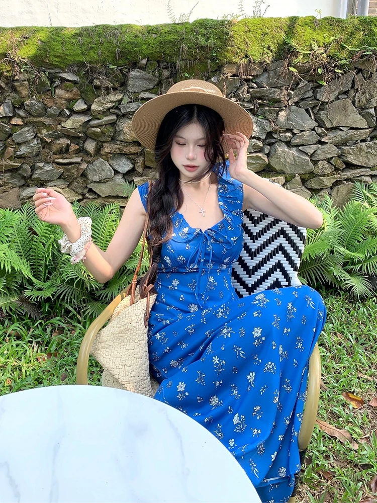 Sexy V-neck Floral Slip Dress Women Ruffles Designer Causal Korean Resort Dress Female 2024 Summer Long One-piece Dress Gown Y2k
Sexy V-neck Floral Slip Dress Women Ruffles Designer Causal Korean Resort Dress Female 2024 Summer Long One-piece Dress Gown Y2k