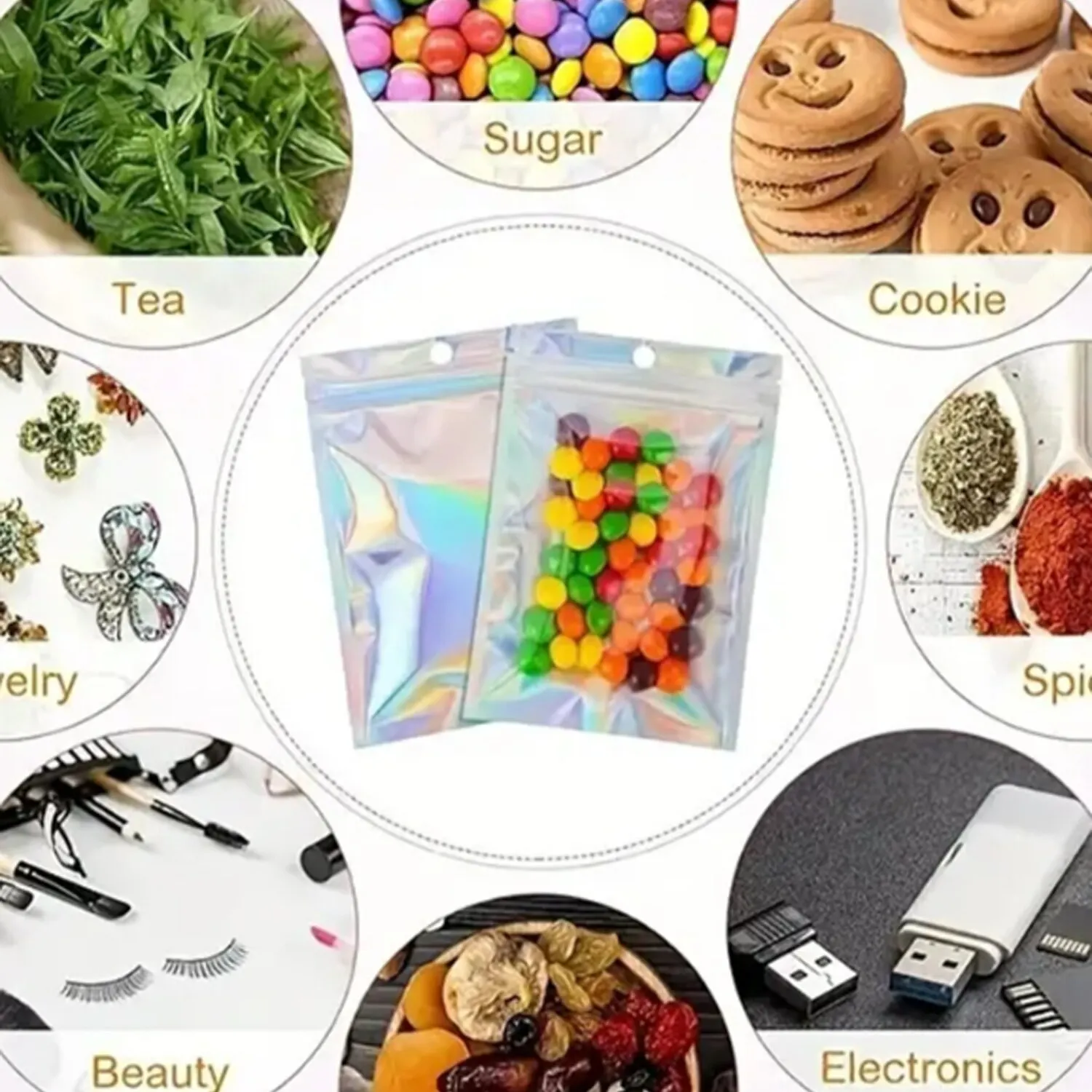 100 Piece Holographic Bag Laser Rainbow Pattern Self Sealing Bag Candy Bag and Front Window Sample Bag 3 Mallzona S881b7785fab2448c82ca4ef1cc2862faH 100 Piece Holographic Bag Laser Rainbow Pattern Self Sealing Bag Candy Bag and Front Window Sample Bag Mallzona