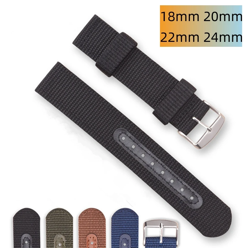 

Nylon Band Watchband Strap For Samsung Galaxy Watch 5 Pro 46mm 42mm Active2 Gear S3 Sports Huawei GT 2 18 20 22 24mm DW Bracelet