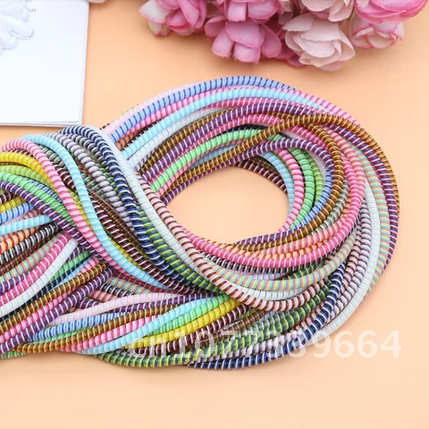 

Color 1.4m Phone Wire Cord Rope Protector Spring Protection Rope For USB Charging Cable Earphone Data Bobbin Winder