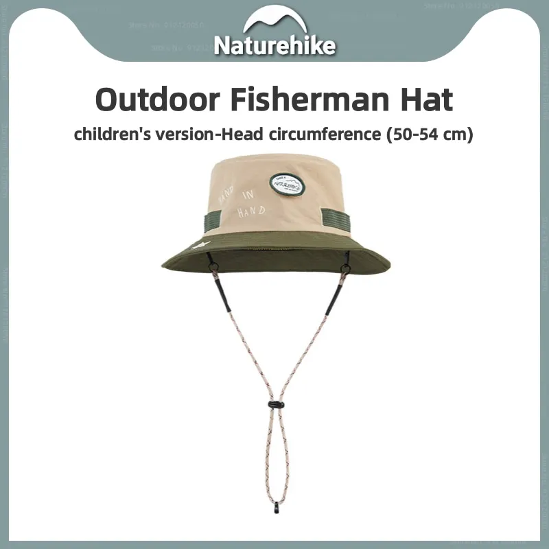 

Naturehike Summer Children Sun Protection Fisherman Hat Outdoor Camping Uv Protection Hat Comforts Breathable Beach Cap 50-54CM