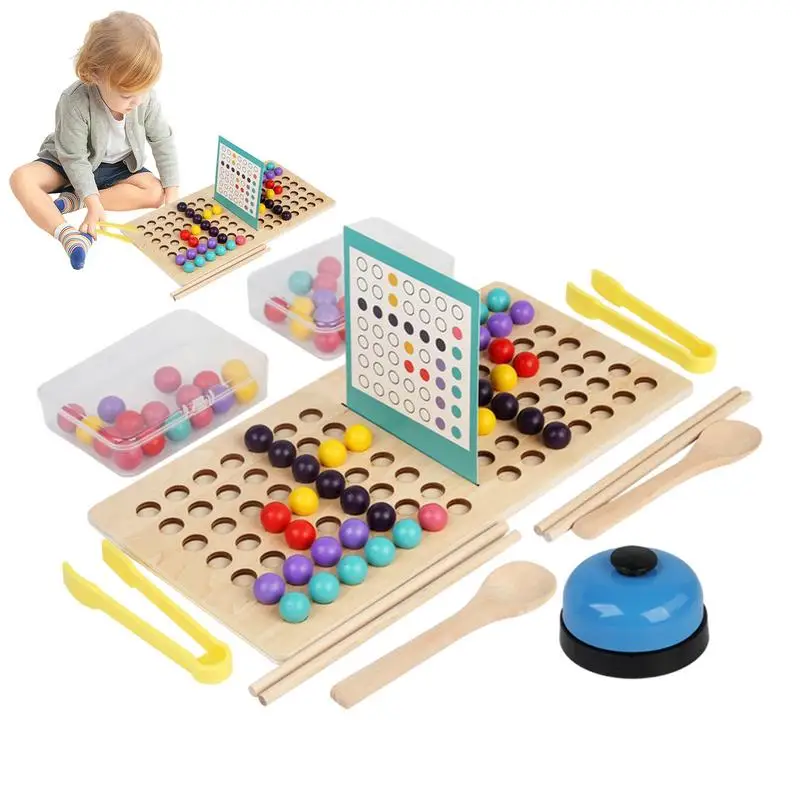 Wooden Board Bead Game 58PCS Hand Eye Coordination Board Game Montessori Educational Learning Toy For Kids Birthday Gift
Wooden Board Bead Game 58PCS Hand Eye Coordination Board Game Montessori Educational Learning Toy For Kids Birthday Gift