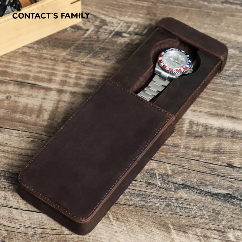 Leather Watch Box Organizer for Men Travel Storage Bag Luxury Retro Crazy Horse Cowhide Package Portable Drawer Type Anti Drop
Leather Watch Box Organizer for Men Travel Storage Bag Luxury Retro Crazy Horse Cowhide Package Portable Drawer Type Anti Drop