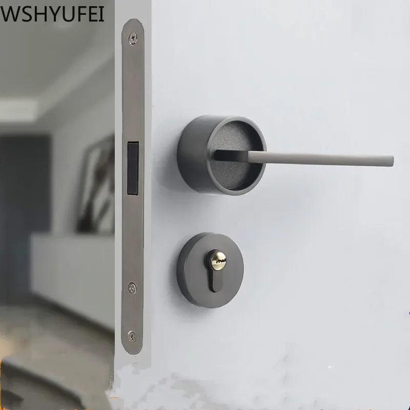 Modern Door Lock Bedroom Mute Zinc Alloy Split Solid Wood Door Room Handle Lock Interior Door Lock Anti-theft Door Lock
Modern Door Lock Bedroom Mute Zinc Alloy Split Solid Wood Door Room Handle Lock Interior Door Lock Anti-theft Door Lock