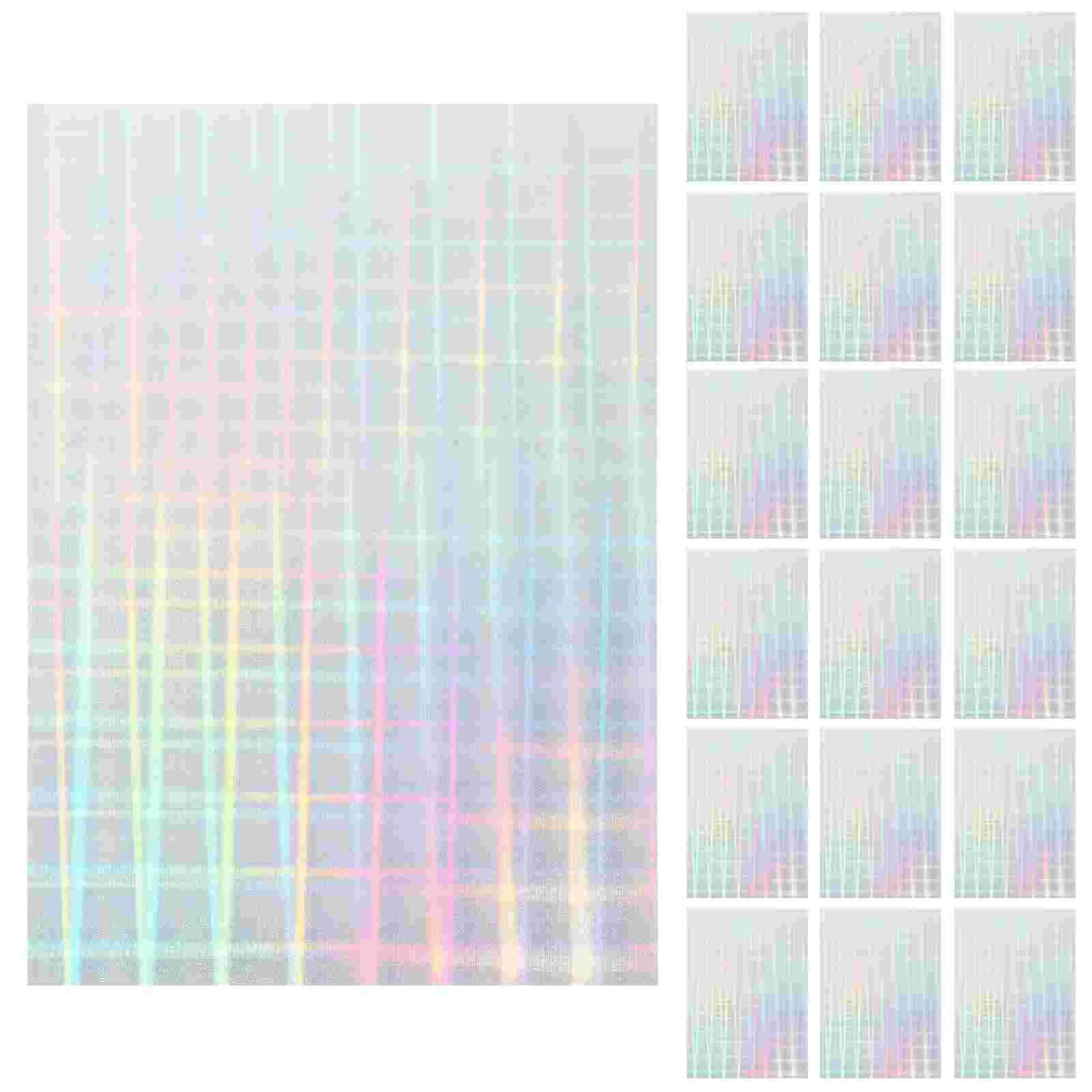 

20 Sheets Holographic Printing Paper Sticker Labels Stickers Laser Printer Self Adhesive Printable Blank Pp for