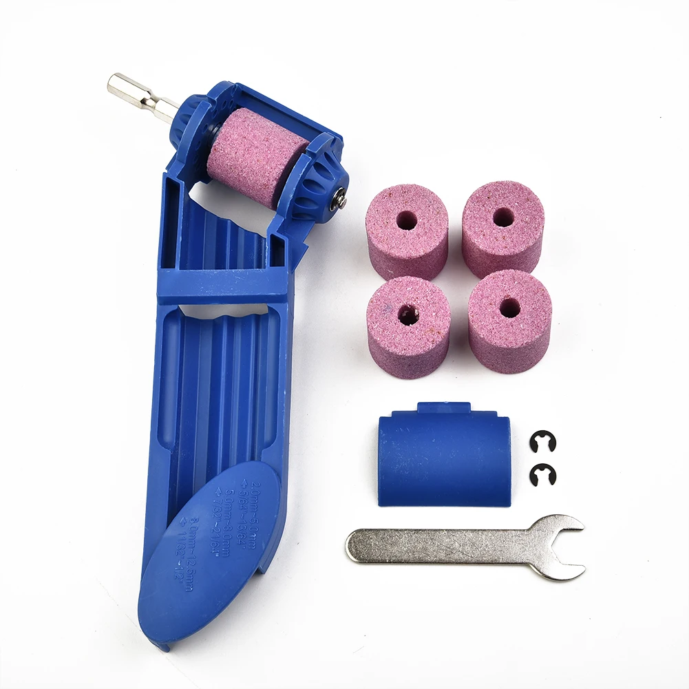 

Portable Drill Bit Sharpener Corundum Grinding Wheel Blue 185 * 40mm Fast Drilling Tapping Grinding Iron Drills Polishing Set