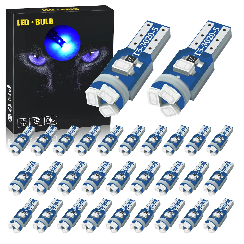 20pcs T5 LED Bulbs Green 5x3020 Chips LED 17 18 27 37 58 70 73 74 79 85 86 2721 LED Lamp for Map,Dashboard,Instrument panel,Dom
20pcs T5 LED Bulbs Green 5x3020 Chips LED 17 18 27 37 58 70 73 74 79 85 86 2721 LED Lamp for Map,Dashboard,Instrument panel,Dom