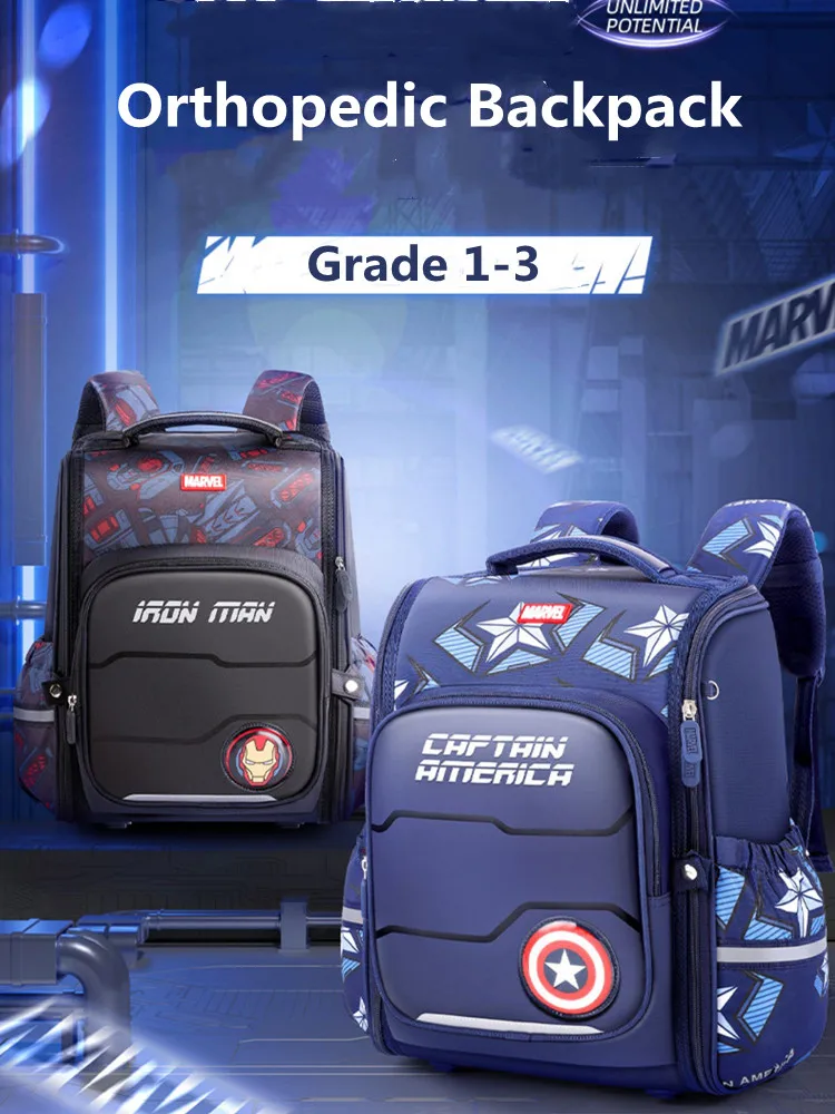 2023 Disney New School Bag For Boys Iron Spider Man Captain America Primary Student Shoulder Orthopedic Backpack Gifts Mochila
2023 Disney New School Bag For Boys Iron Spider Man Captain America Primary Student Shoulder Orthopedic Backpack Gifts Mochila