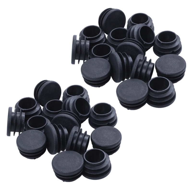 

30 Pieces Of Chair Table Legs End Plug 25Mm Diameter Round Plastic Inserted Tube