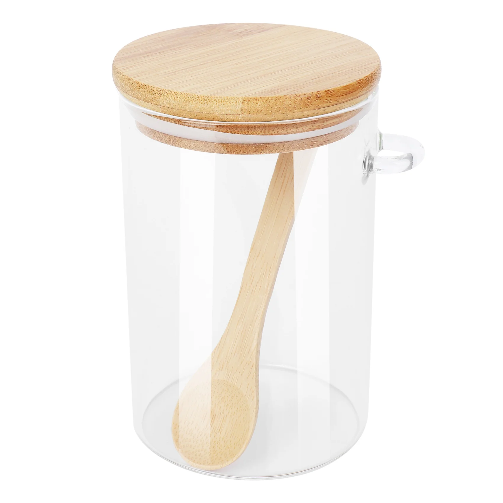 

Food Storage Clear Sealed Canister Container with Lid and Spoon for Loose Tea Salt Sugar Coffee Bean Preservation