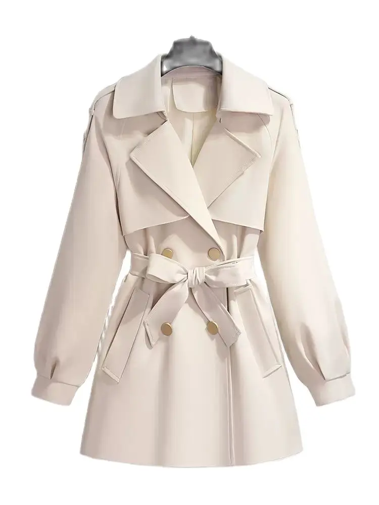 Beige short trench coat Women's spring and autumn style 2023 new style This year's beautiful early spring coat
Beige short trench coat Women's spring and autumn style 2023 new style This year's beautiful early spring coat