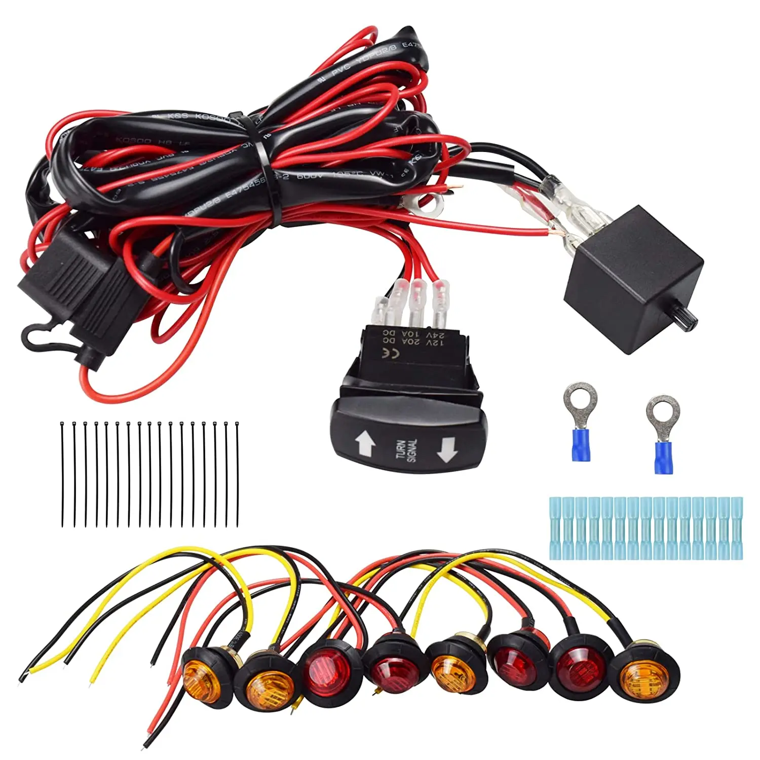 Turn Signal Rocker Switch UTV ATV Street Legal Kit Side by Side Turn Signal Light Kit Compatible with Polaris RZR Ranger Turbo C
Turn Signal Rocker Switch UTV ATV Street Legal Kit Side by Side Turn Signal Light Kit Compatible with Polaris RZR Ranger Turbo C
