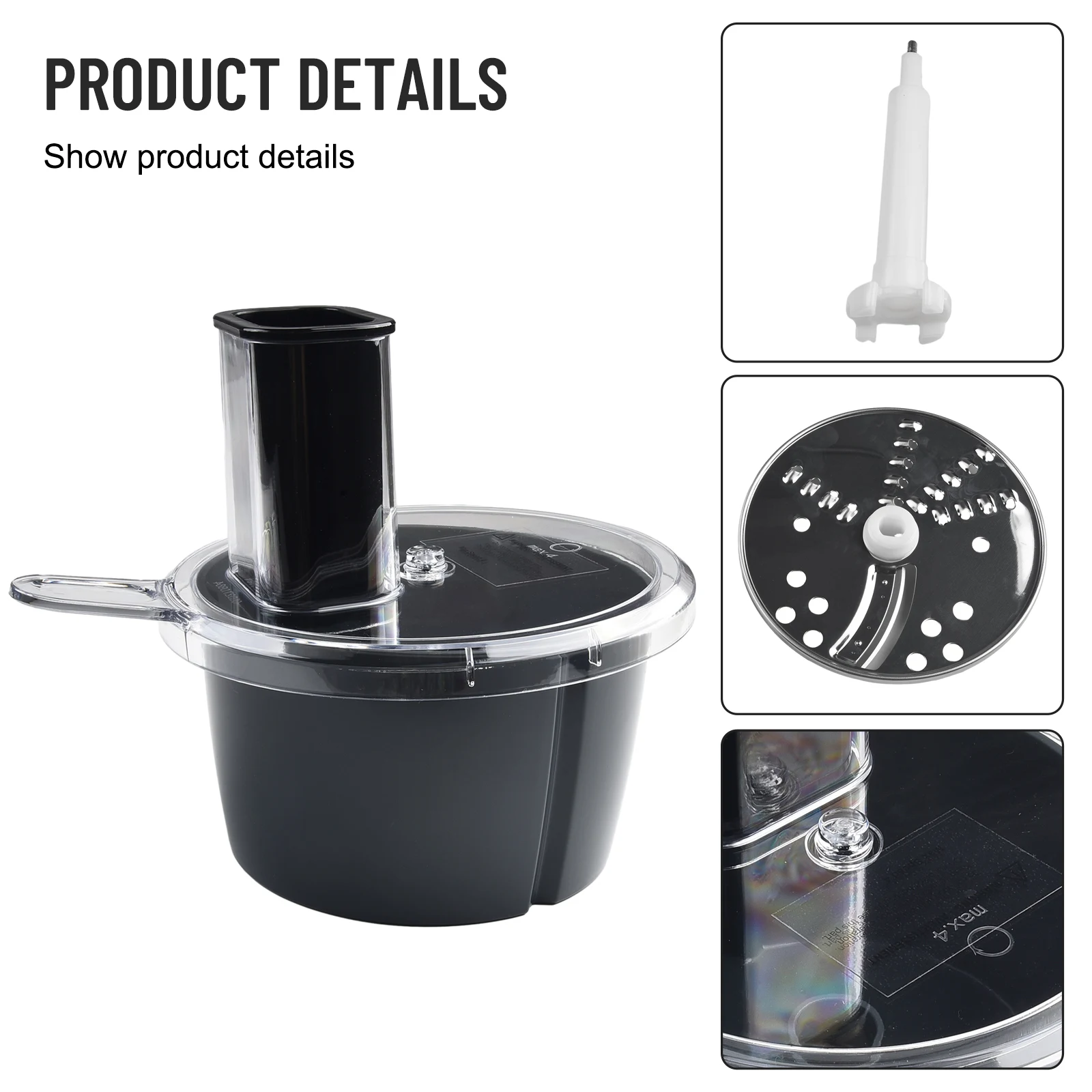 Cutter Kit Food Processor Cutting Disc Push Rod Rocker Top Lid ABS+acrylic+stainless Steel Container Kitchen Supplies
Cutter Kit Food Processor Cutting Disc Push Rod Rocker Top Lid ABS+acrylic+stainless Steel Container Kitchen Supplies