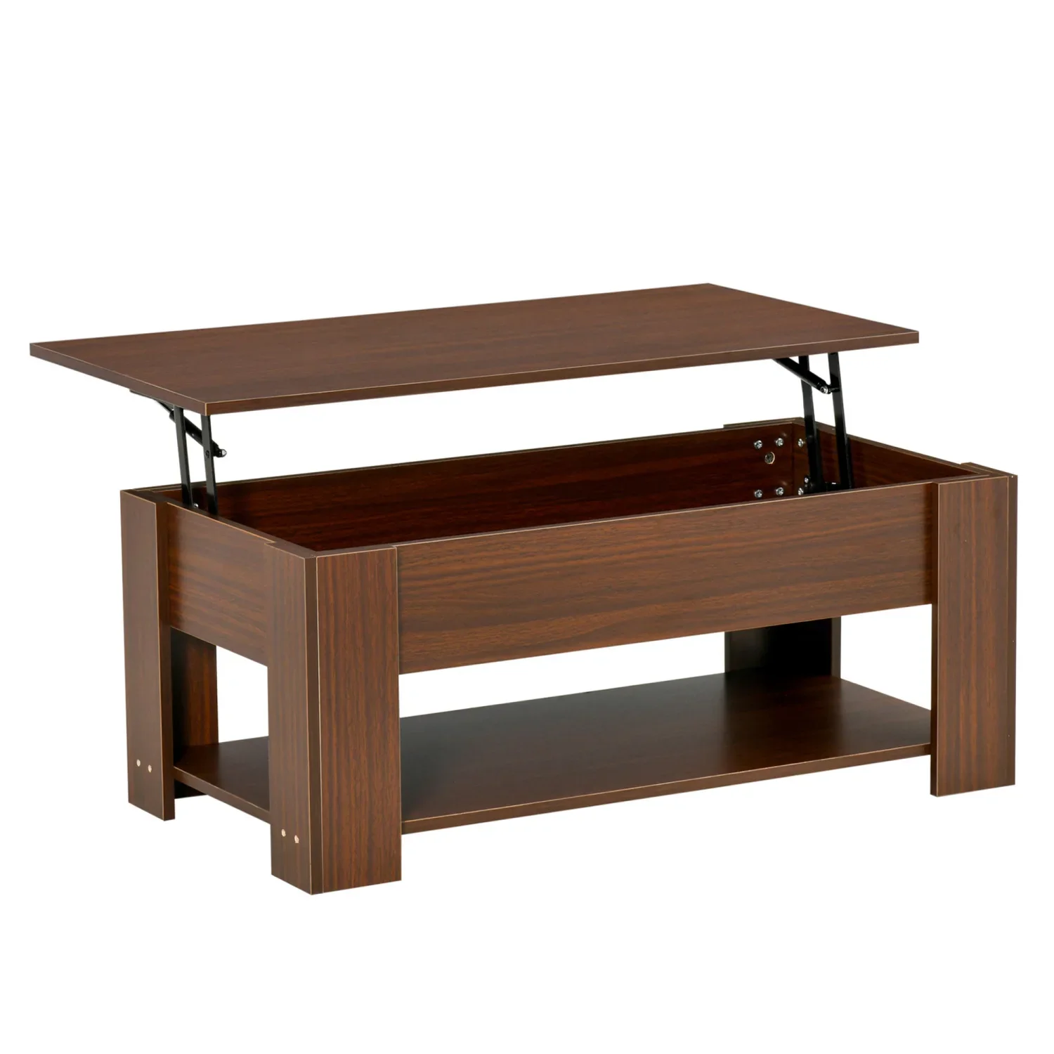 Modern HOMCOM 39" Brown Lift Top Coffee Table with Hidden Storage Compartment and Open Shelf, Stylish Pop Up Coffee Table for Li
Modern HOMCOM 39" Brown Lift Top Coffee Table with Hidden Storage Compartment and Open Shelf, Stylish Pop Up Coffee Table for Li