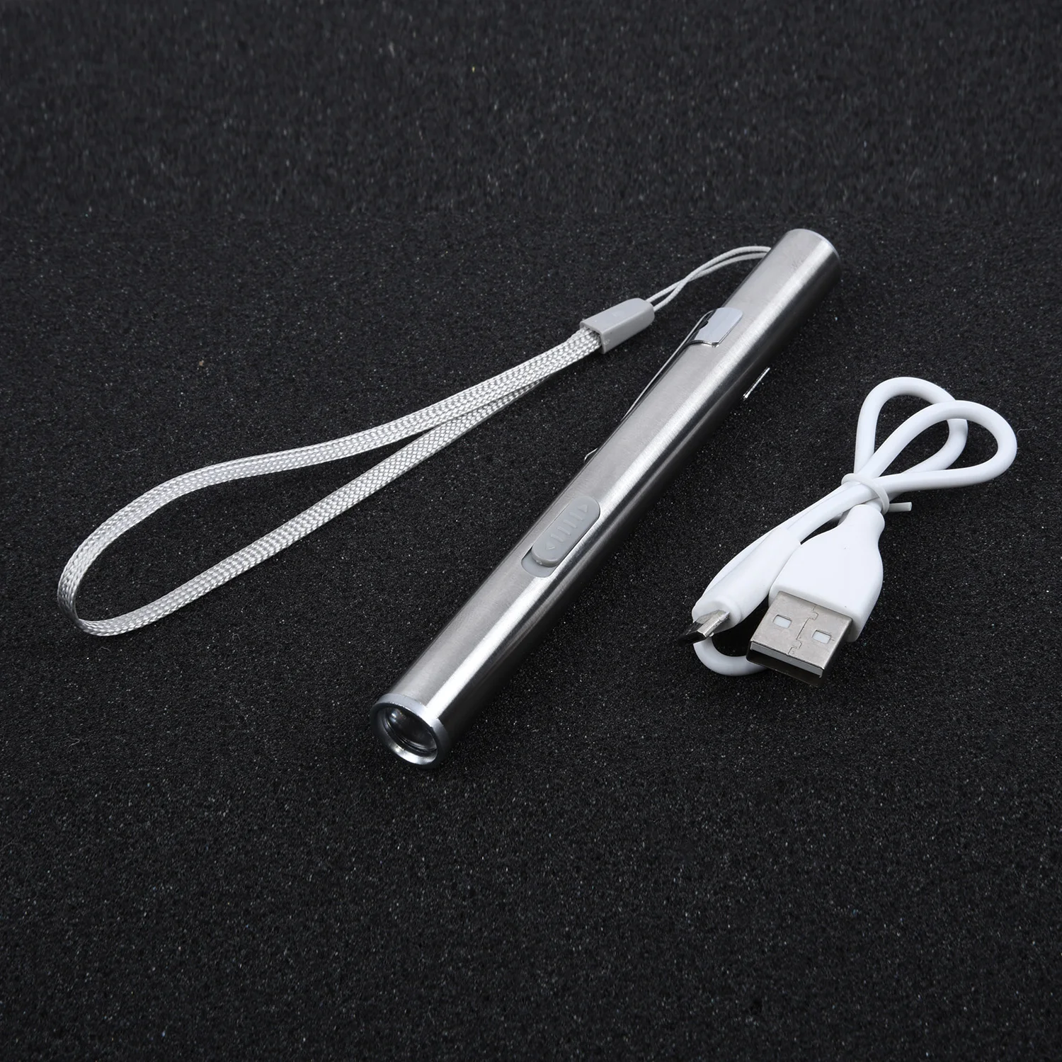 13*1.3*1.3 cm Pen Pencil Torch USB Rechargeable Light Flashlight Lamp Stainless Steel Silver Pocket Useful Durable
13*1.3*1.3 cm Pen Pencil Torch USB Rechargeable Light Flashlight Lamp Stainless Steel Silver Pocket Useful Durable