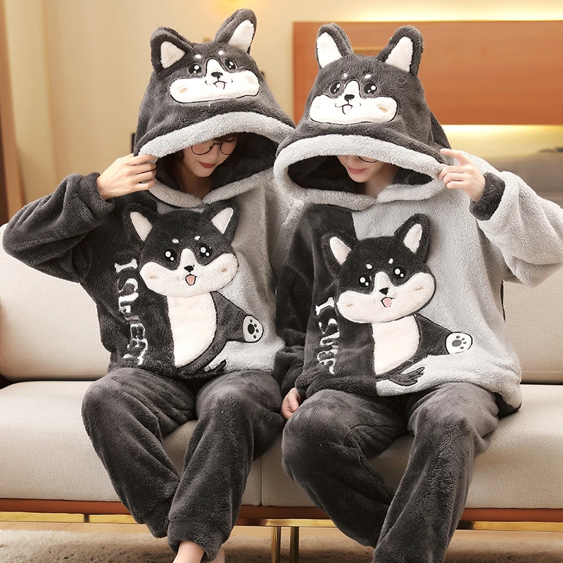 Anime Cat Winter Couple Pajamas Set Thicken Women Men Pajama Sleepwear Cartoon Soft Warm Lovers Adult Homewear Hoodies Pyjamas
Anime Cat Winter Couple Pajamas Set Thicken Women Men Pajama Sleepwear Cartoon Soft Warm Lovers Adult Homewear Hoodies Pyjamas